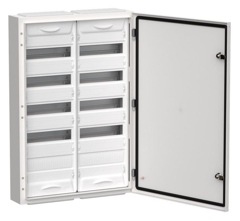 Корпус металлический TITAN 5 ЩРн-120 (2х60) 835х570х140 IP54 одна дверь белый (TI5-50-N-2х060-54) Корпус металлический