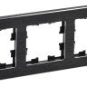 Рамка 3-местная РУ-3-1-БрЧ металл черный BRITE (BR-M32-M-K02) Рамка 3-местная