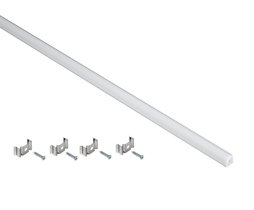 Профиль алюминиевый для LED ленты 1616 2м опал (LSADD1616-SET1-2-N3-1-12) Профиль алюминиевый для светодиодной ленты