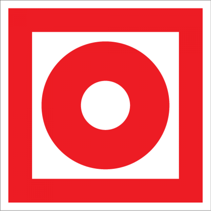 Плёнка (F-10) Кнопка включения установок (систем) пожарной автоматики 200х200 Пленка