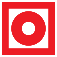 Плёнка (F-10) Кнопка включения установок (систем) пожарной автоматики 200х200 Пленка