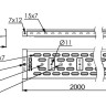Лоток перфорированный 100х50х2000, цинк-ламельный (35252ZL) Лоток перфорированный