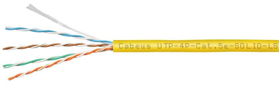 UTP-4P-Cat.5e-SOLID-LSZH-YL (9780c) Кабель «витая пара» (LAN) для структурированных систем связи