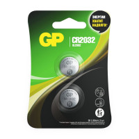 GP Lithium CR2032 (GP CR2032-2CRU2), упак. 2 шт. БЛИСТЕР Литиевые дисковые батарейки