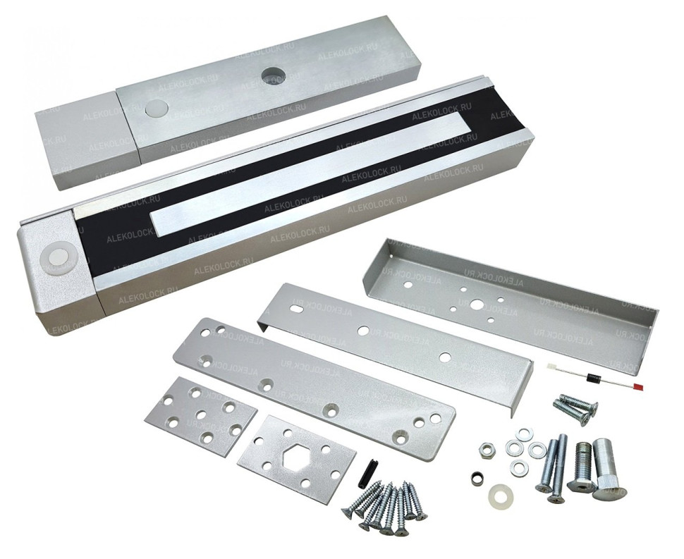 ALM-350FB-G-12/24V (серый) Влагозащищённый электромагнитный замок