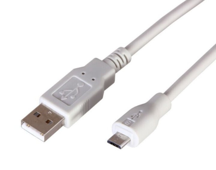 Кабель USB-A  -  micro USB, 1А, 1,8м, ПВХ, белый REXANT (18-1164) Кабель для программирования