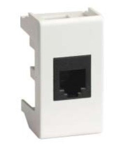 Розетка RJ-45 Viva 1 модуль белая (45038) Розетка компьютерная с одним разъёмом