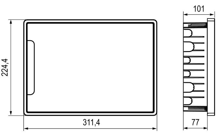 Щиток встраиваемый с дверцей 12 модулей белый FRAME с 2 шинами PEN (F12B1WT) Щиток встраиваемый