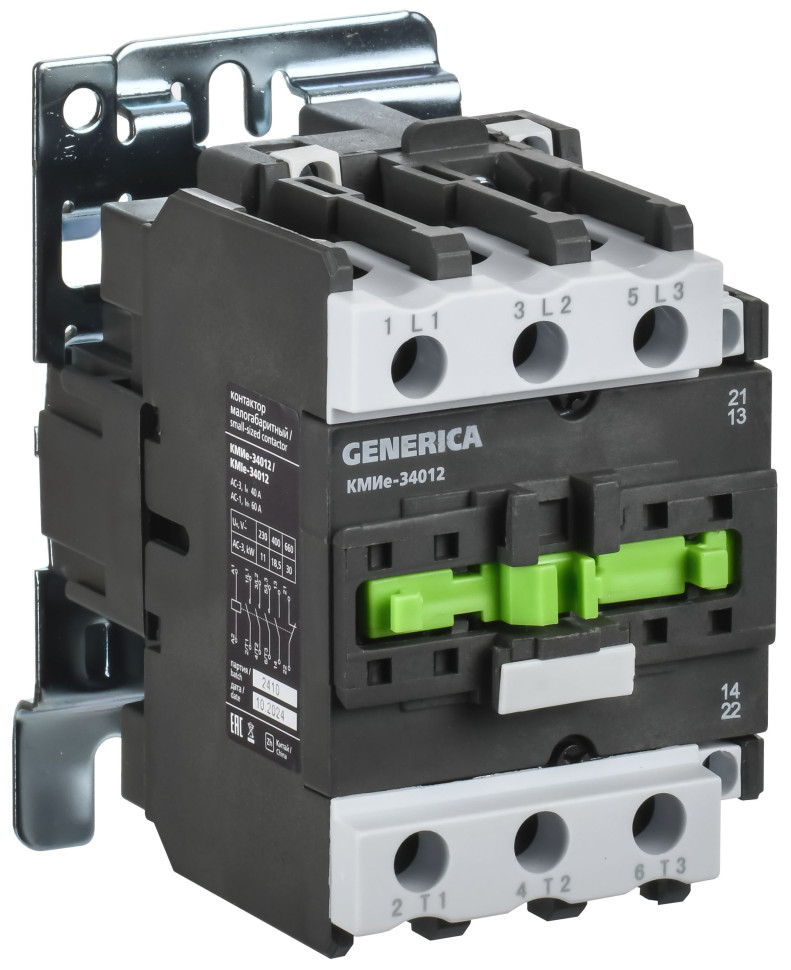 Контактор КМИе-34012 40А 400В/АС3 1NO;1NC GENERICA (KKME31-040-400-11) Контактор