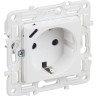 SKANDY Розетка 1-местна с USB C 18Вт SK-R17W с заземлением с защитными шторками скрытой установки 16А арктический белый (SK-R14-16-U14-018-K01) Розетка с защитными шторками