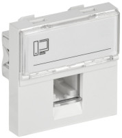 Розетка компьютерная RJ45 PRIMER РКИ-20-00-П-6 UTP кат.6 2 модуля белая (PR-KK40D-RI-0-2-1C06U-K01) Розетка компьютерная