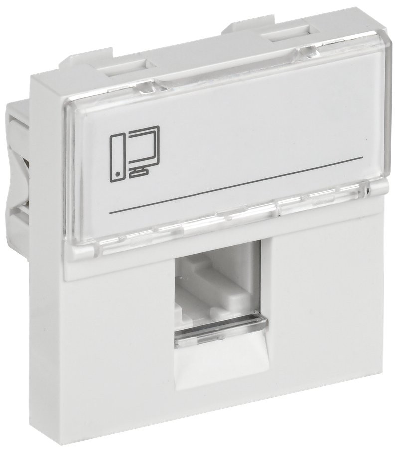 Розетка компьютерная RJ45 PRIMER РКИ-20-00-П-6 UTP кат.6 2 модуля белая (PR-KK40D-RI-0-2-1C06U-K01) Розетка компьютерная