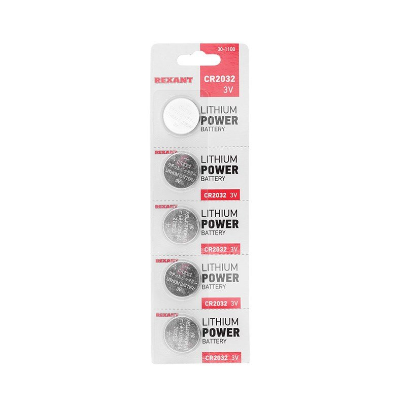 Литиевые батарейки CR2032 3 V 220 mAh (30-1108)
