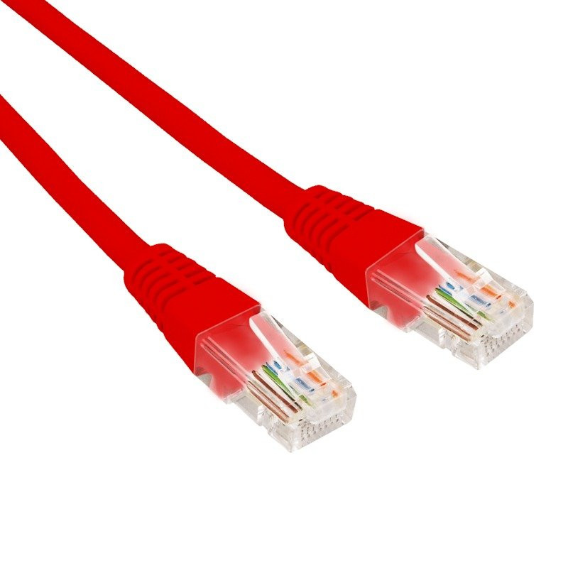 Патч-корд U/UTP CAT 6, RJ45-RJ45, 26AWG, LSZH, красный, 1м REXANT (02-0293-1) Патч-корд UTP