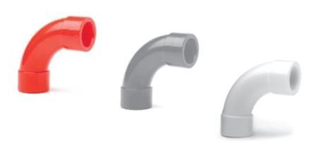 Ecoplast поворот 90гр., для аспирационной системы D25, АБС, белый (10 шт) (49125-10W) Поворот для аспирационной системы