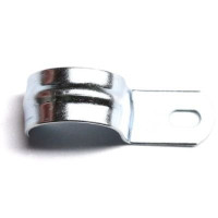 Скоба однолапковая D10 с крепежными отверстиями 8,5х6 мм (100 шт) (53329) Скоба однолапковая оцинкованная