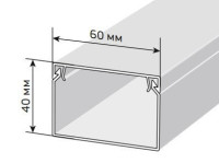 Короб 60х40 TA-GN (01780) Короб с крышкой, с направляющими для установки разделителей