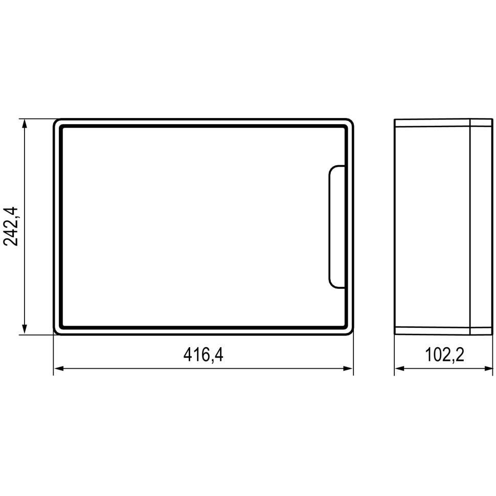 Щиток настенный с дверцей 18 модулей белый FRAME с 2 шинами PEN (F18W1WW) Щиток настенный