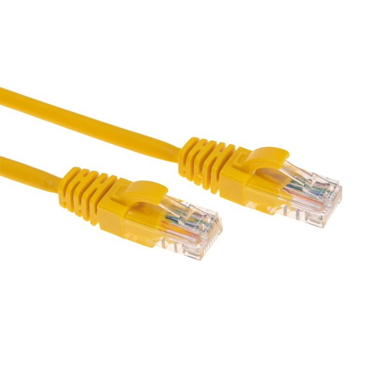 Патч-корд U/UTP, CAT 5e, RJ45-RJ45, 26AWG, LSZH, желтый, 0,5м REXANT (02-0105-05) Патч-корд UTP