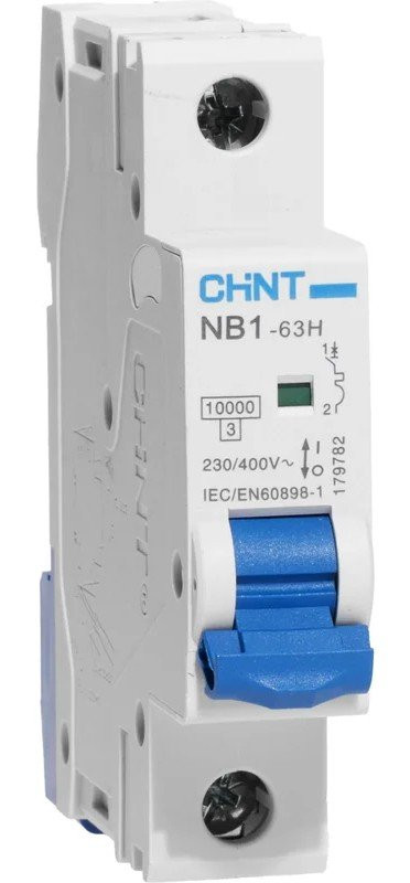 NB1-63H 1P 63А 10кА х-ка C (R) CHINT (179794) Автоматический выключатель