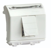 Розетка RJ-45 Brava 2 модуля слоновая кость (75450S) Розетка компьютерная с двумя разъёмами