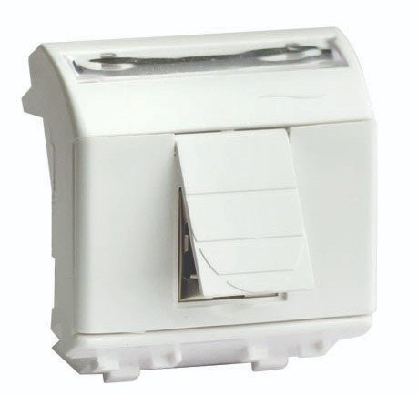 Розетка RJ-45 Brava 2 модуля слоновая кость (75450S) Розетка компьютерная с двумя разъёмами