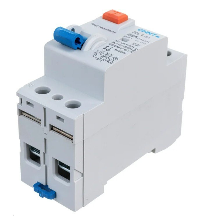 Выключатель диф. тока (УЗО) 2п 25А 30мА тип AC 6кА NL1-63 CHINT (200212) Выключатель дифференциального тока (УЗО)