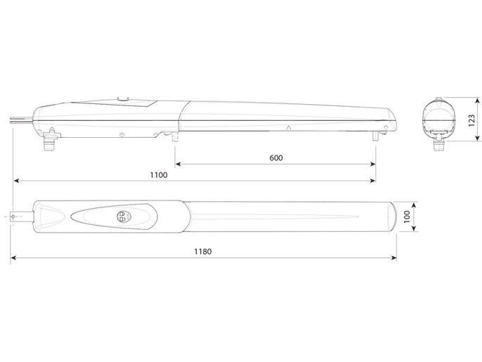 CAME AX5024 (001AX5024) Привод 24 В с энкодером, линейный, самоблокирующийся