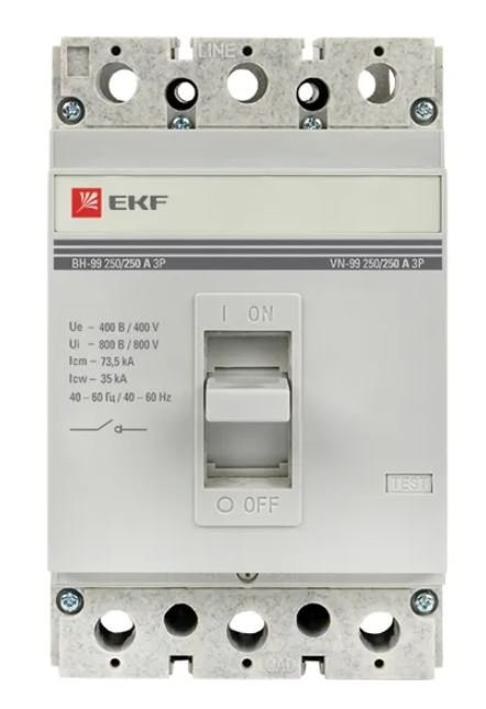 Выключатель нагрузки ВН-99 250/250А 3P EKF PROxima (sl99-250-250) Выключатель нагрузки