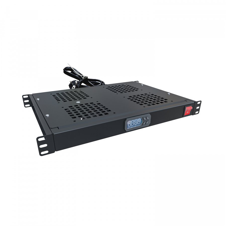 NTSS-FAN4/19T-BL 4 вент. черный Модуль вентиляторный 19"