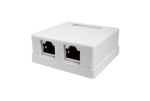 Компьютерная розетка 8P8C (RJ-45), FTP, 6, 2 порта (10-0353-1) Компьютерная розетка