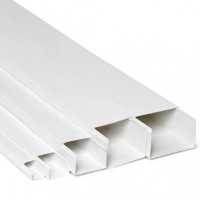 Кабель-канал 80х40 двойной замок, белый (511-001) Кабель-канал