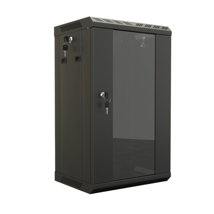 TDB-12U-GP-RAL9004 Шкаф телекоммуникационный 10" настенный, 12U