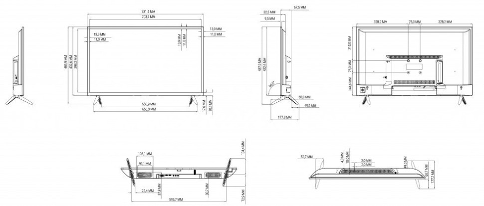 BOLID MO-132 версия 2 Монитор LCD 32 дюймов
