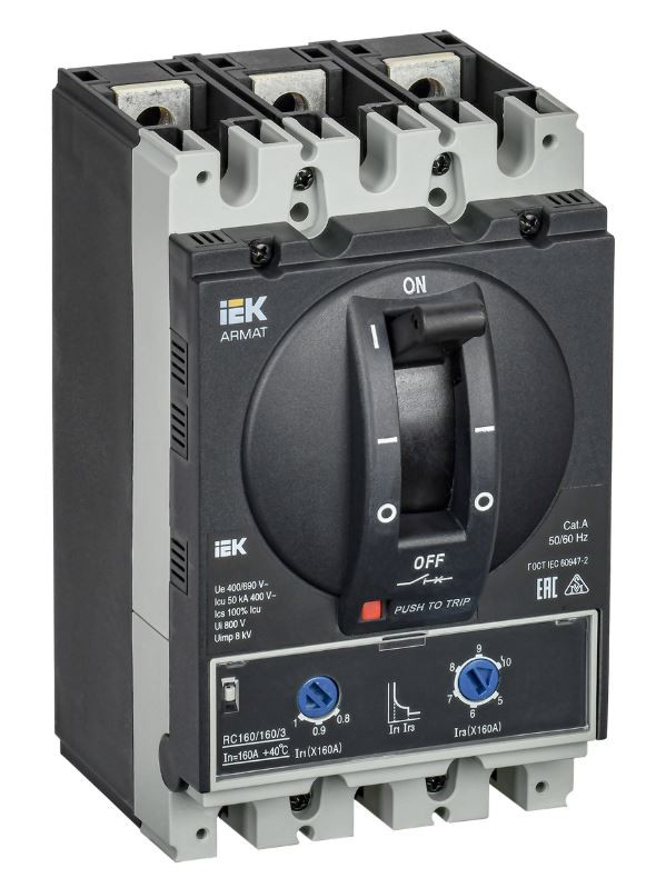 Автоматический выключатель в литом корпусе 3P D 160A 50kA (AR-MCCB-3D-050-0160A-ATUC) Автоматический выключатель в литом корпусе