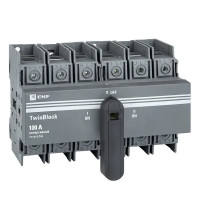 Рубильник 100A 3P реверсивный с рукояткой для прямой установки TwinBlock (tb-s-100-3p-rev) Рубильник