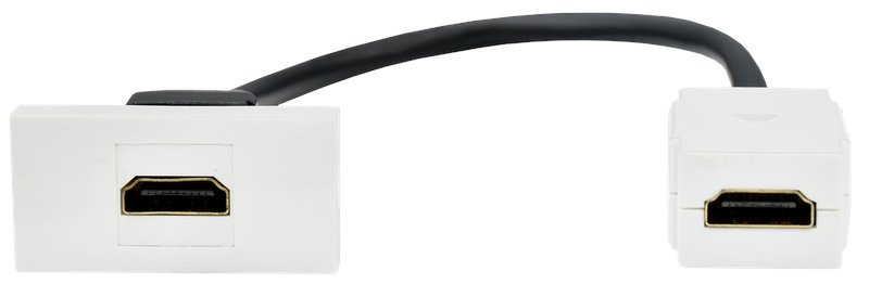 Розетка HDMI PRIMER РКМ-10-00-П 1 модуль белая (PR-KK40D-RH-0-1-K01) Розетка HDMI