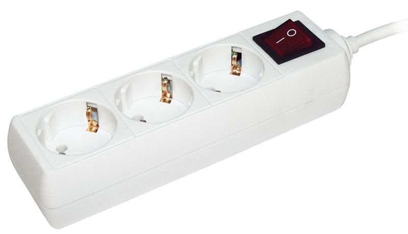 Удлинитель У03К 3 места с заземлением 3м 3х1мм2 16А/250 (WYP10-16-03-03-ZK-N) Удлинитель