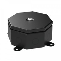 Коробка металлическая Октагон черная 130х130х63 (70-0100-9005) Коробка металлическая