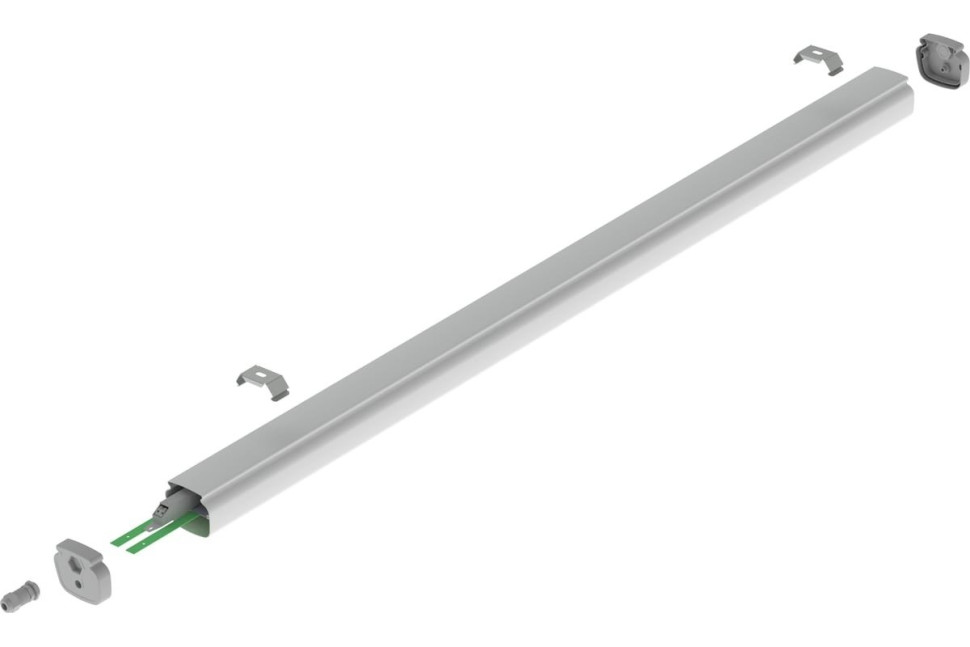 LUMIN 38 37Вт 5000К IP67 4300лм 1245х76х71 CRI80 milky сер Светильник светодиодный накладной/подвесной