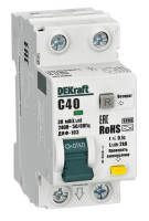 ДИФ-103 6кА NEW 1Р+N 40А 30мА AC (16315DEK) Автоматический выключатель дифференциального тока