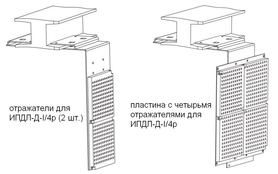 Кронштейн для крепления ИПДЛ к двутавровой балке Кронштейн для крепления к двутавровой балке