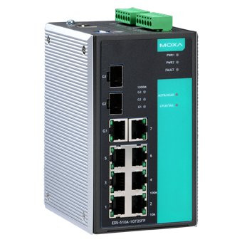 EDS-510A-1GT2SFP Управляемый коммутатор 7х10/100BaseTX, 1 x Gigabit "Витая пара", 2 x Gigabit SFP (оптика)