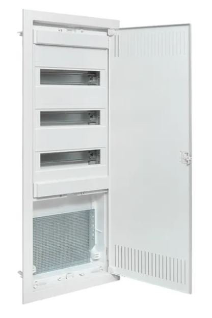 Nova (3 DIN + 1 МП) 5 габарит IP41 (nv-cb-pmd-3+1) Встраиваемый комбинированный щит с металлической перфорированной дверью