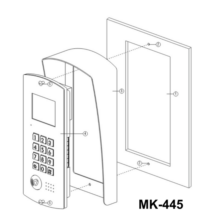 БВД-445FBE3 Блок вызова домофона