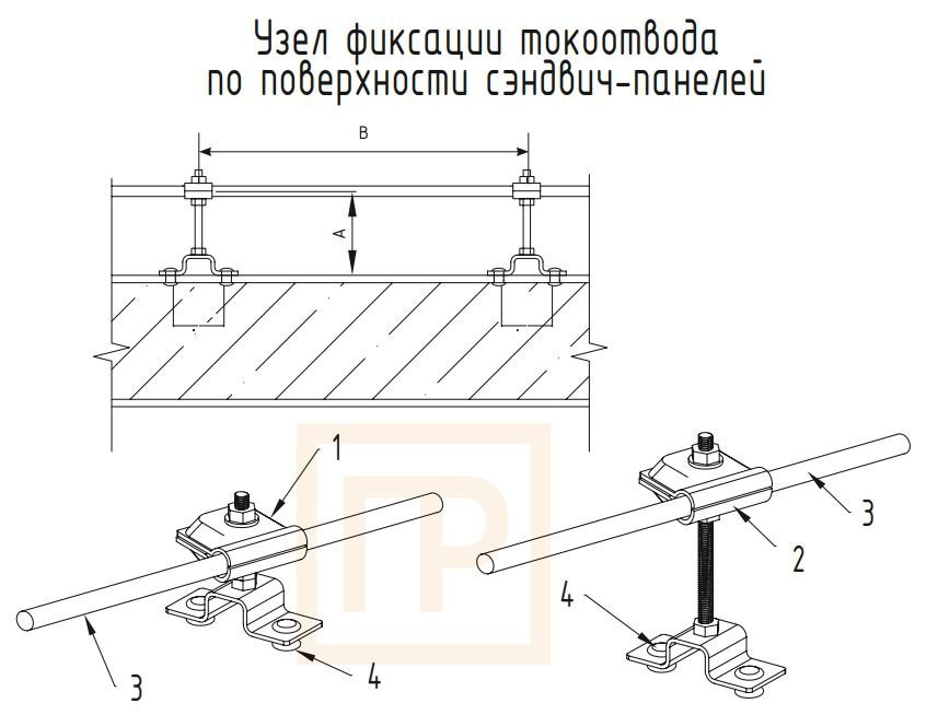 Держатель проводника на горизонтальных и вертикальных поверхностях L110мм TDZ (PR08.12697) Держатель проводника на горизонтальных и вертикальных поверхностях