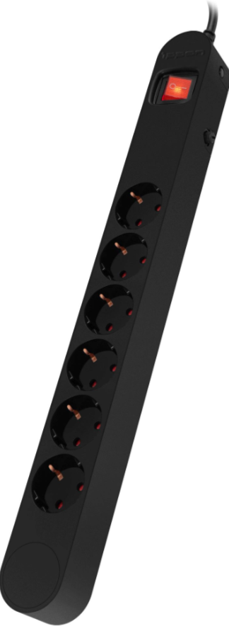 Ippon NF-EU-3-10 3м черн. (1937862) Сетевой фильтр