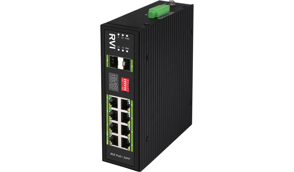 RVi-1NSIM8GP-2S Коммутатор с питанием по PoE