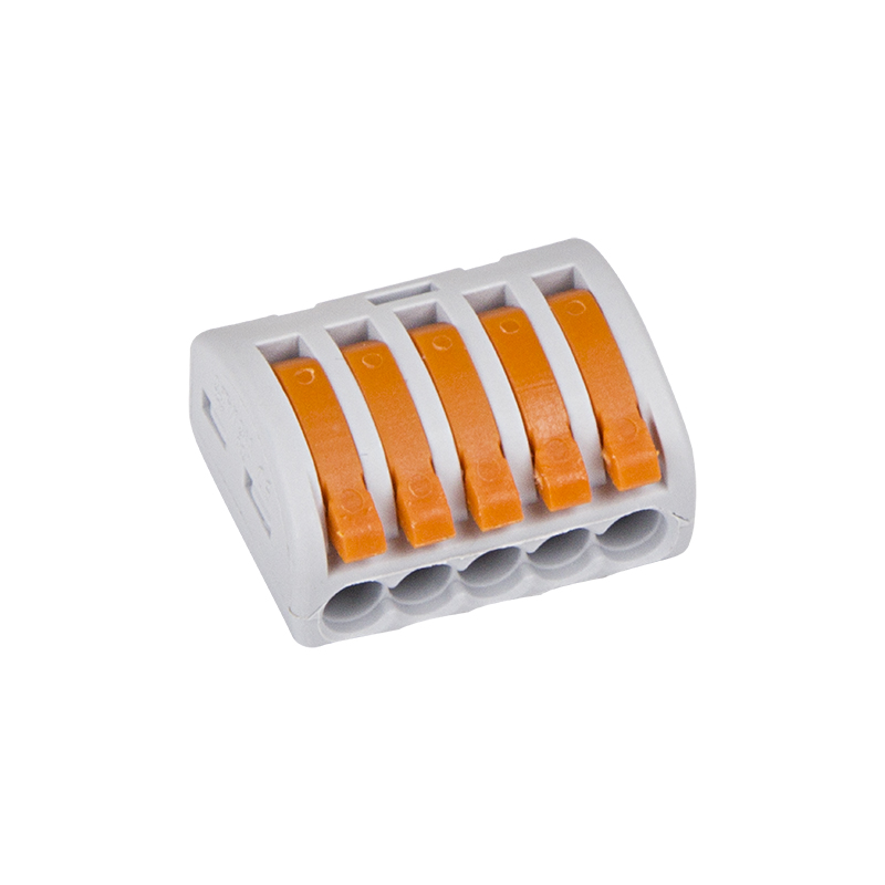 Универсальная клемма СМК 222-415, 5-проводная серая 0,08-2,5/4 мм² REXANT (07-5255-4) Клеммник для провода