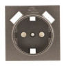 Валенсия Лицевая панель роз. 1-мест. с/з 16А графит с защ. штор. с 2 USB 2,1А (ESR16-L-028-60-2USB) Лицевая панель розетки